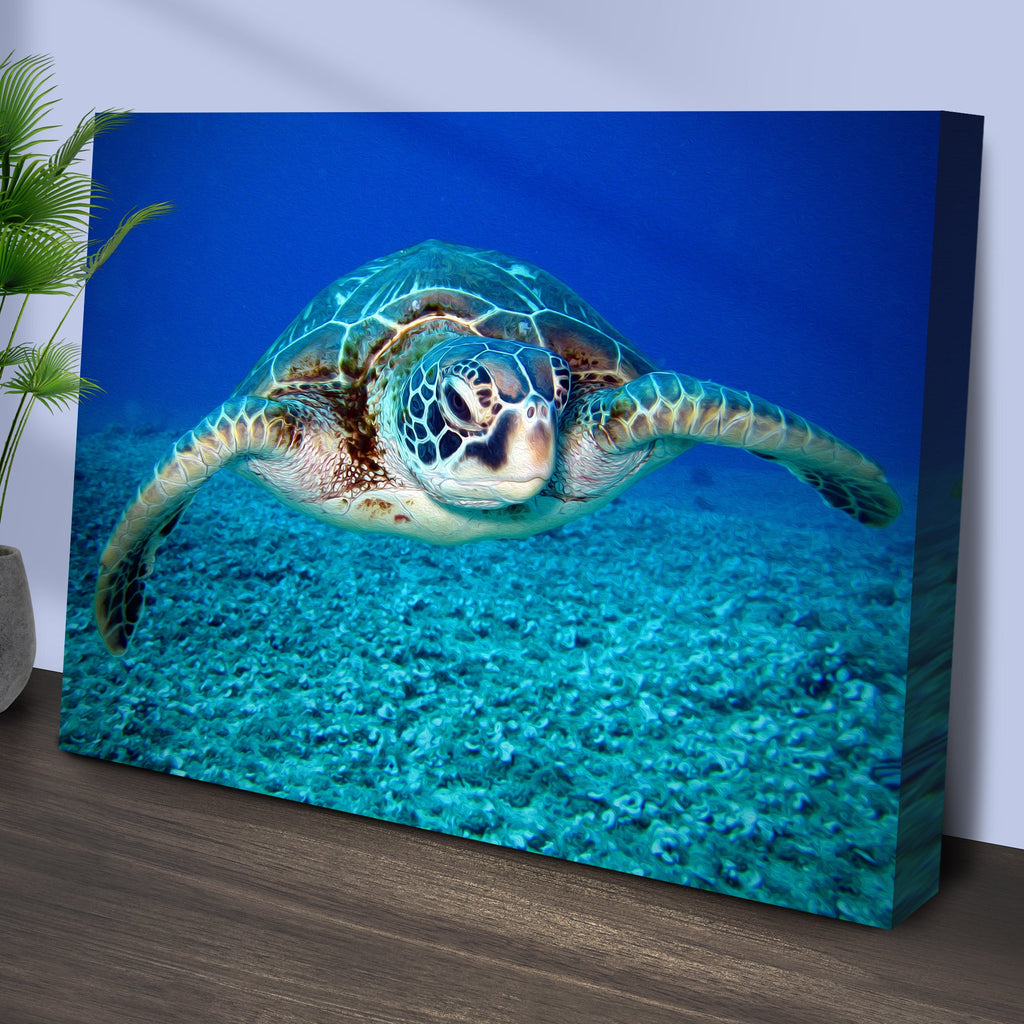 Green Sea Turtle Canvas Wall Art