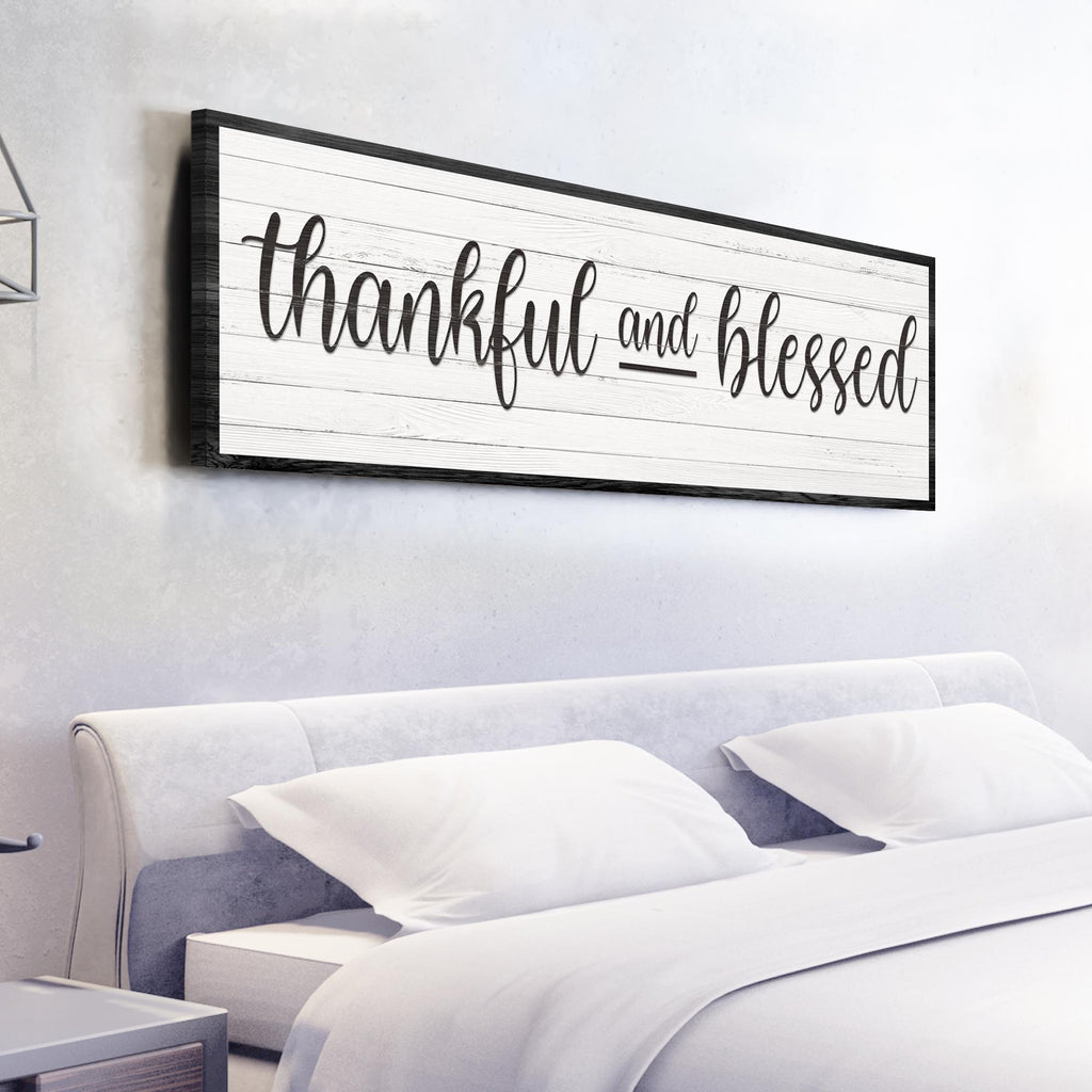 Thankful And Blessed Sign III