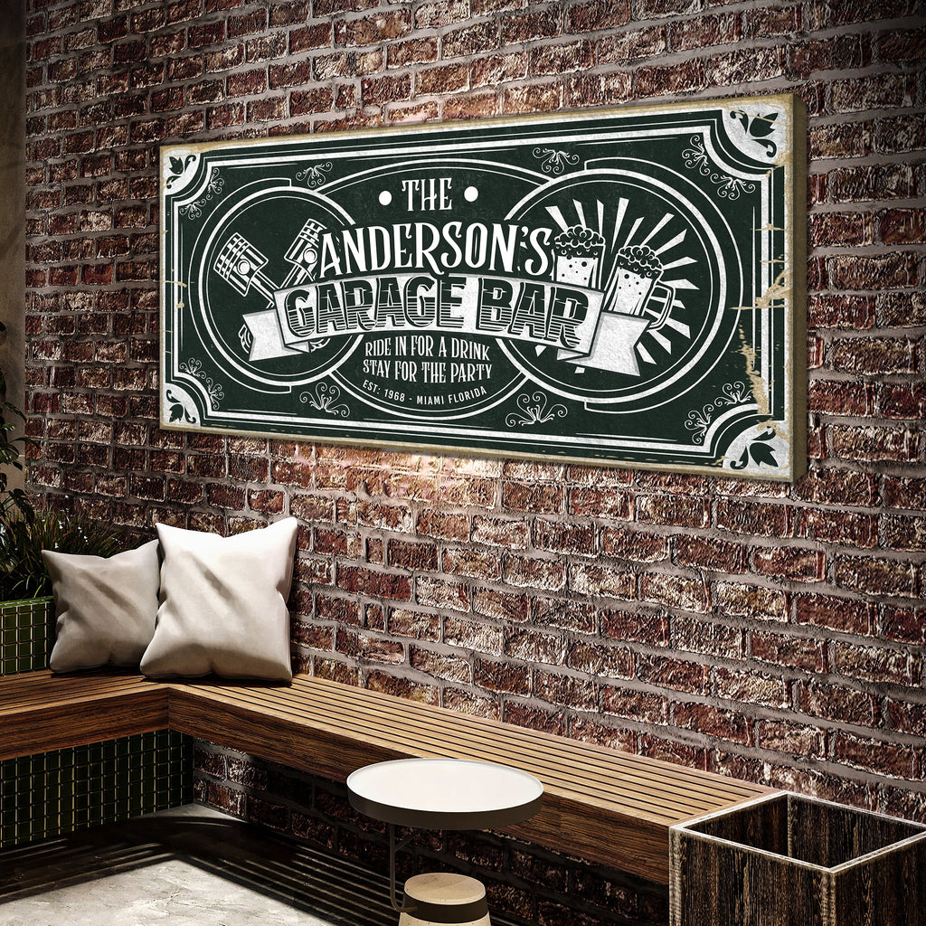 Garage Bar Victorian Vintage Sign