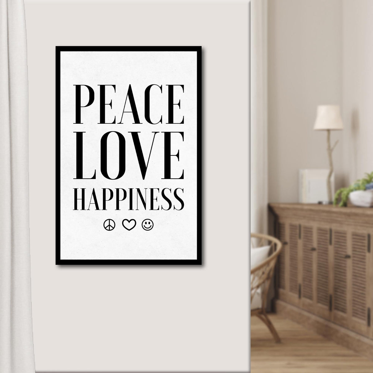 Peace Love Happiness Sign II