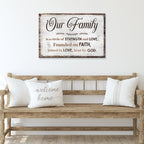 Family Is A Circle Of Strength And Love Sign II