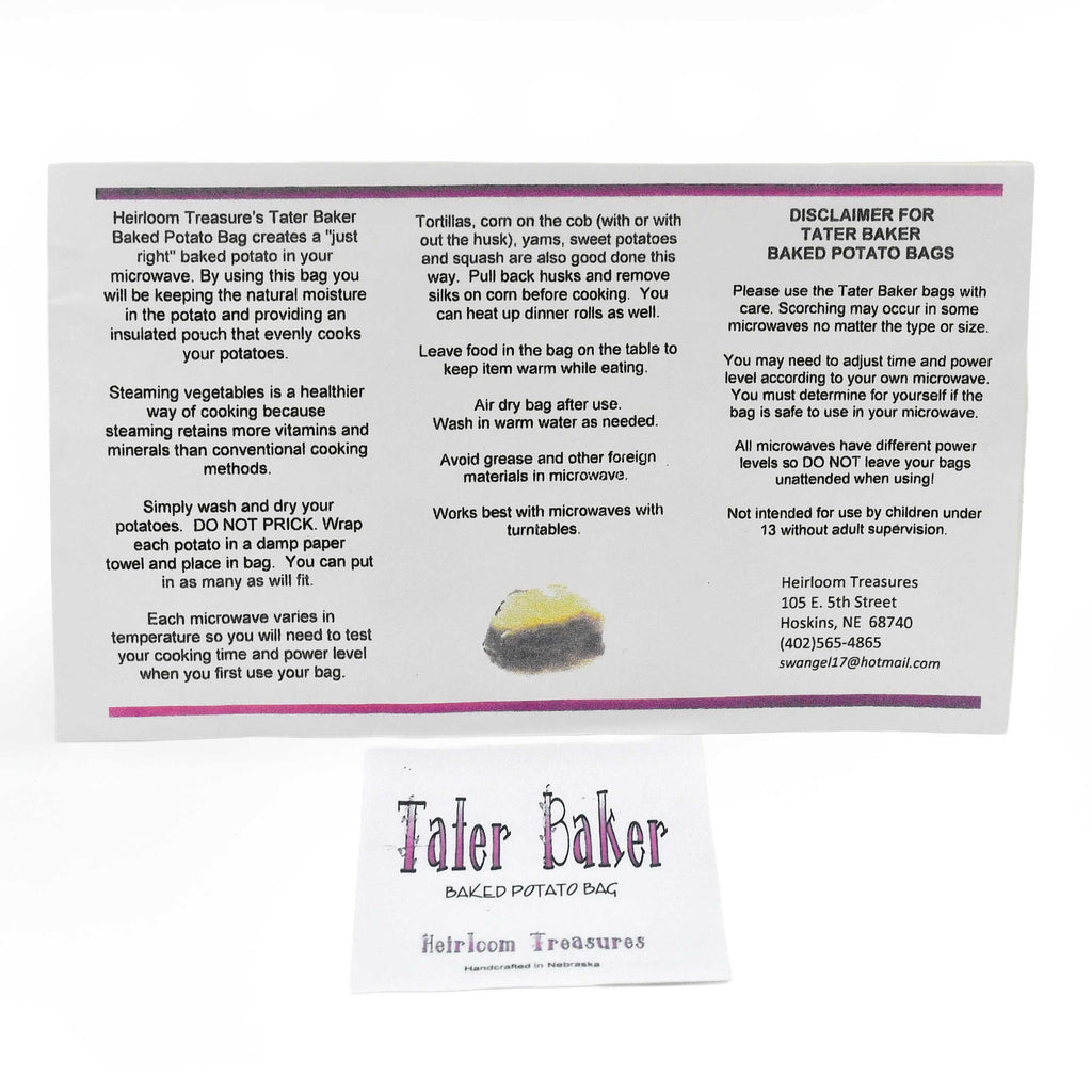 Tater Baker Microwave Potato Bag | Wildlife Designs | Heirloom Treasures
