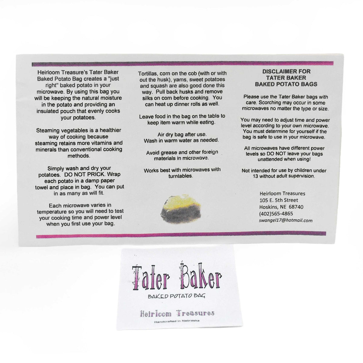 Tater Baker Microwave Potato Bag | Wildlife Designs | Heirloom Treasures
