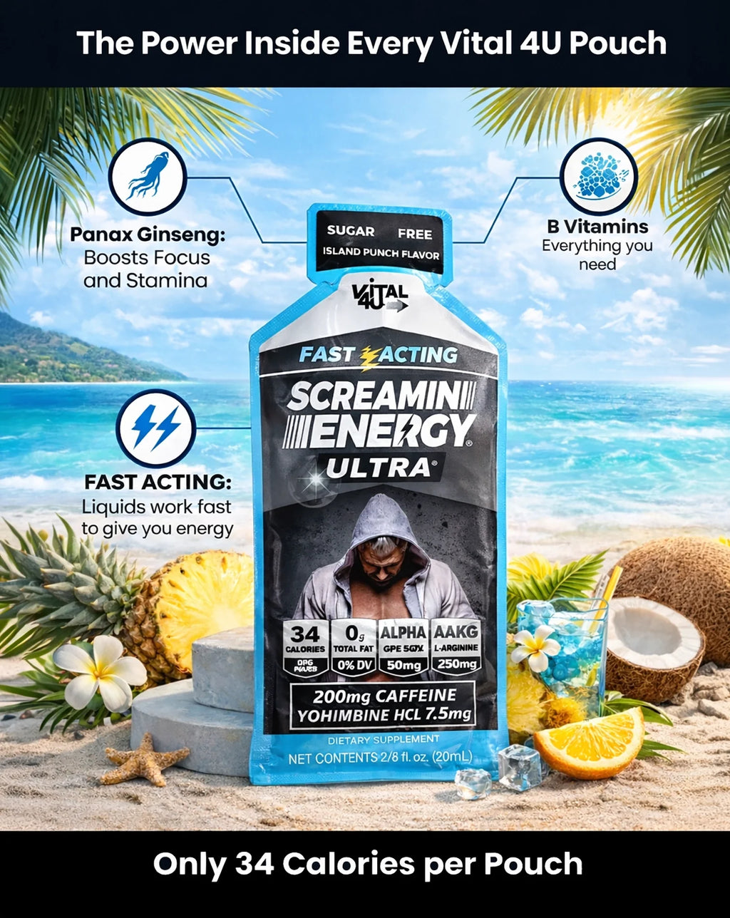 Screamin Energy Ultra Island Punch