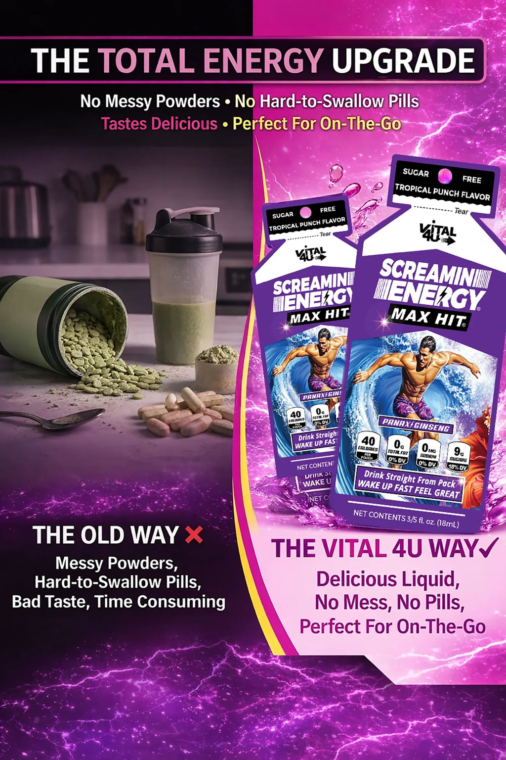 Screamin Energy Tropical Punch Sugar Free