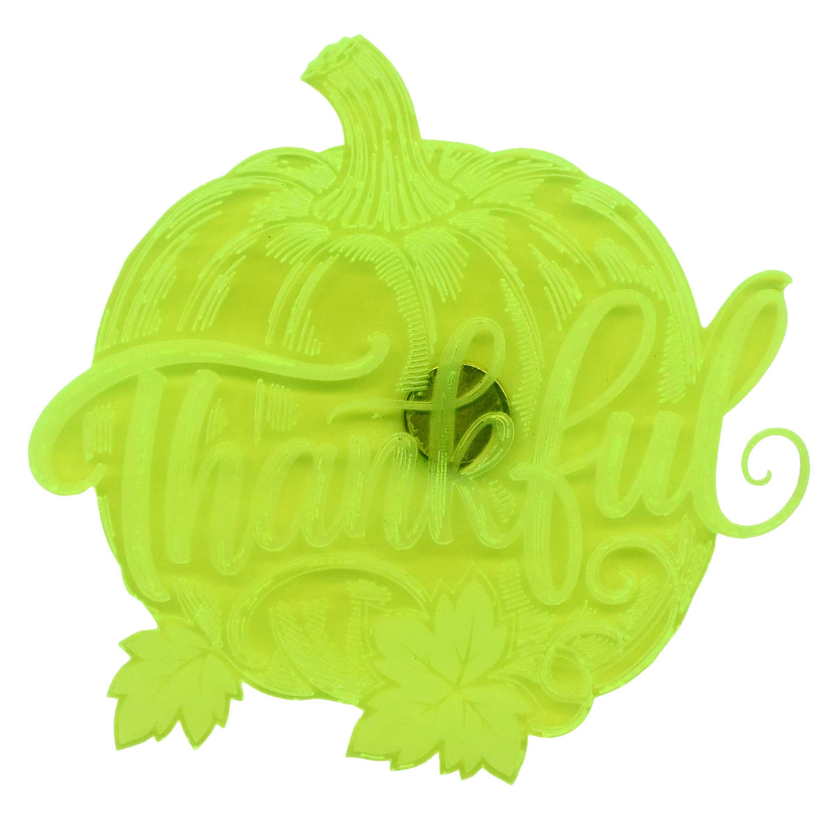 Thankful Pumpkin Magnetic Plaque | 5"x 5" | Multiple Color Options | Glowing Creation