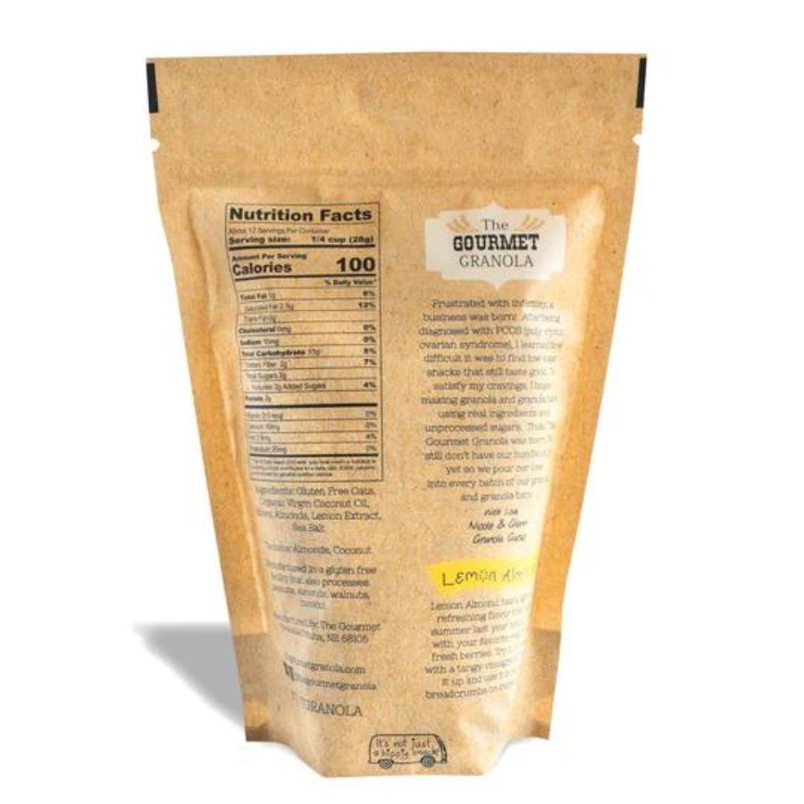 Lemon Almond Granola | Pack of 3 | 12 oz | Gluten, Dairy, & Soy Free | The Gourmet Granola
