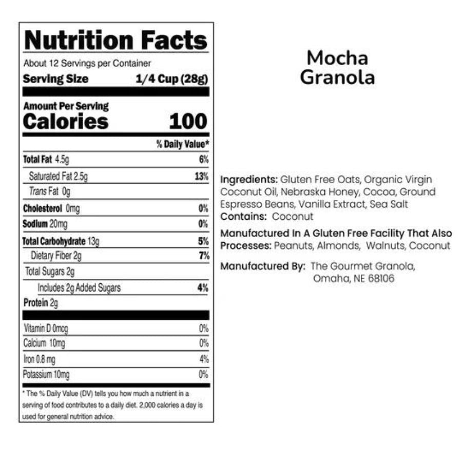 Mocha Granola | Pack of 3 | 12 oz | Gluten, Dairy, and Soy Free | Free Shipping | The Gourmet Granola