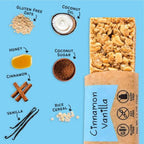 Cinnamon Vanilla Granola Bars | Pack of 12 | Gluten, Dairy, & Soy Free | The Gourmet Granola