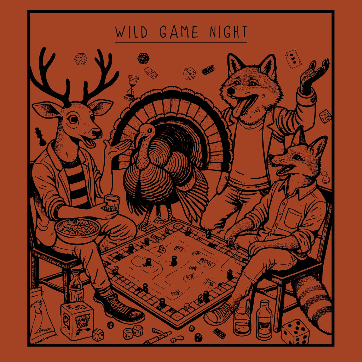 SALE | Wild Game Night T-Shirt | Multiple Sizes | The Hex + The Hive
