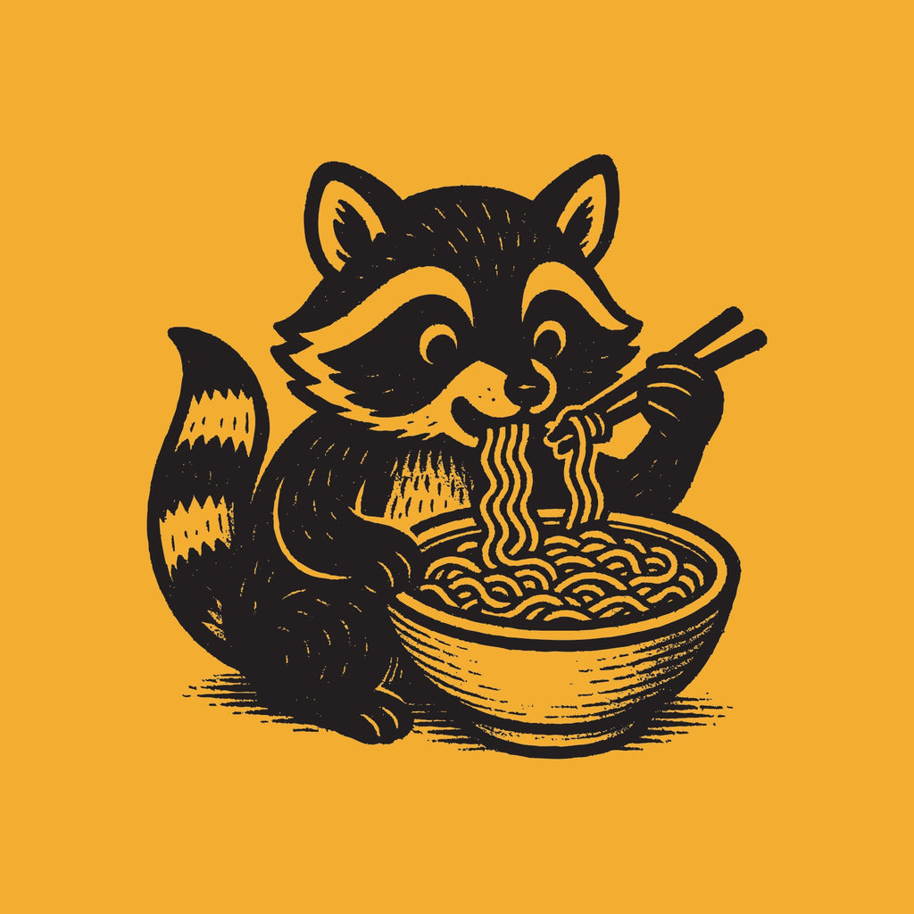 Youth Raccoon Ramen T-Shirt | Multiple Sizes | The Hex + The Hive