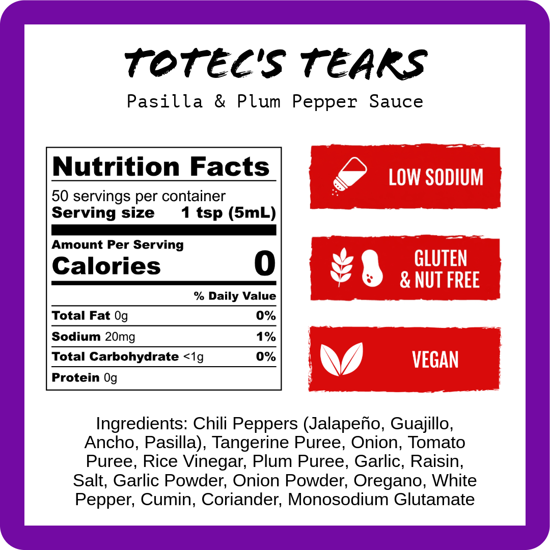 Totec's Tears - Pasilla & Plum (9oz)