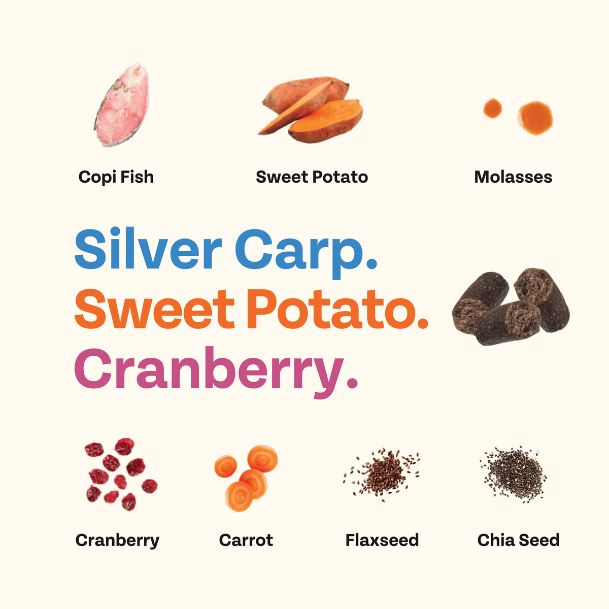 Silver Carp & Sweet Potato Training Bites, 4-Pack