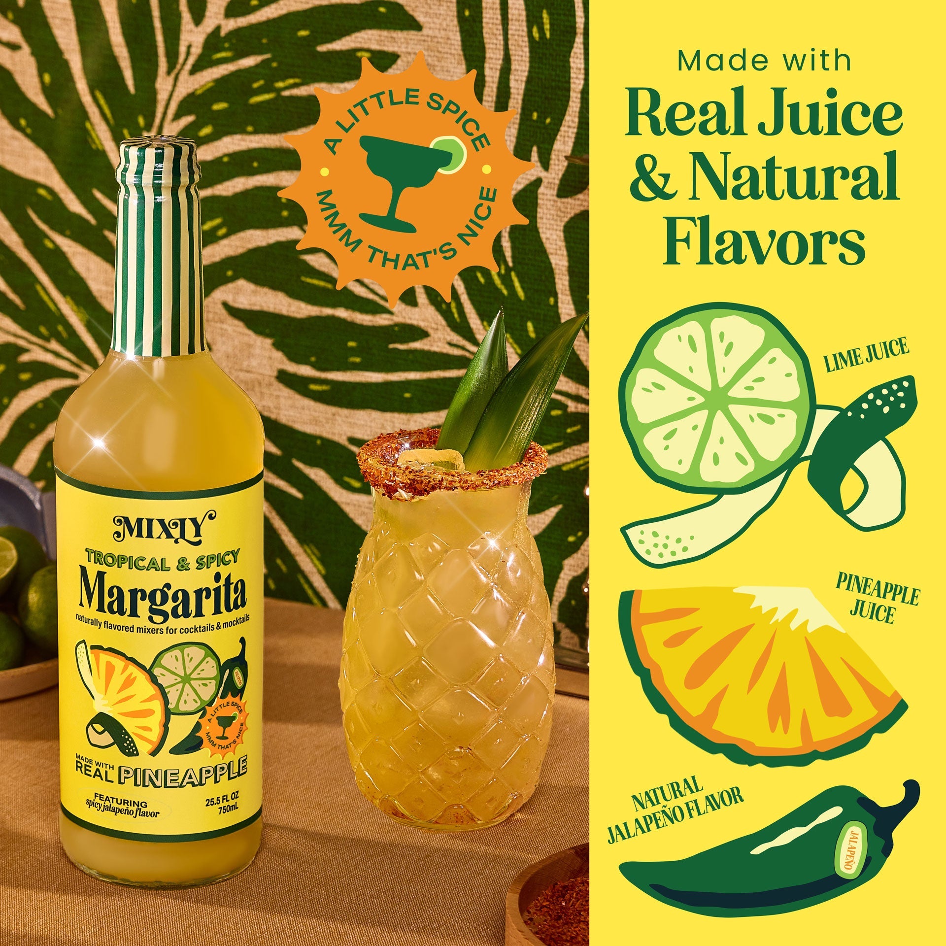 Tropical & Spicy Margarita Cocktail & Mocktail Mixer