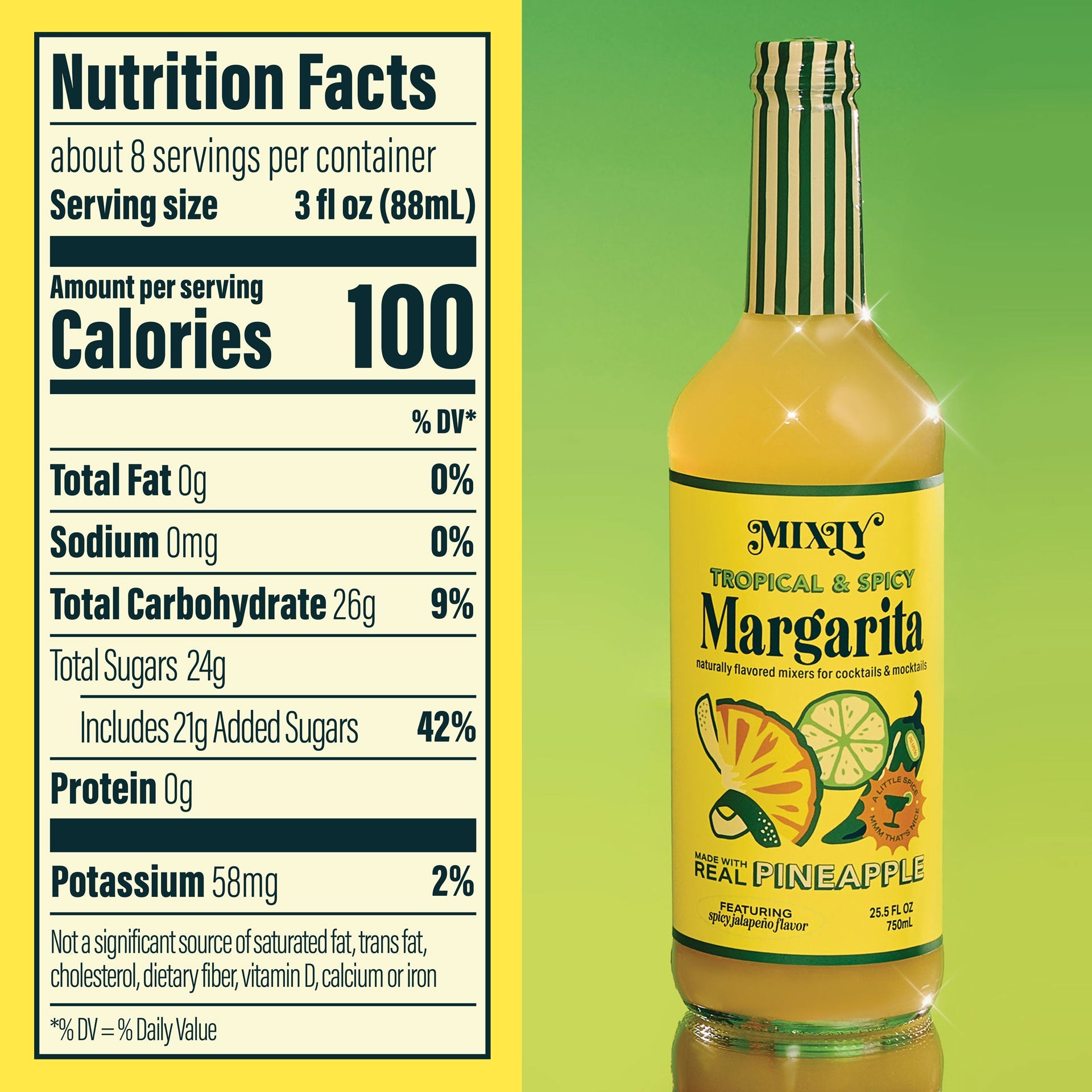 Tropical & Spicy Margarita Cocktail & Mocktail Mixer
