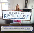 Family River House Arrow Sign