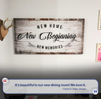 New Home, New Beginning Sign