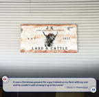 Land And Cattle Rustic Sign II
