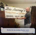 Family Theater and Lounge IV Sign