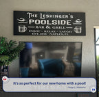 Personalized Poolside Bar And Grill Sign III