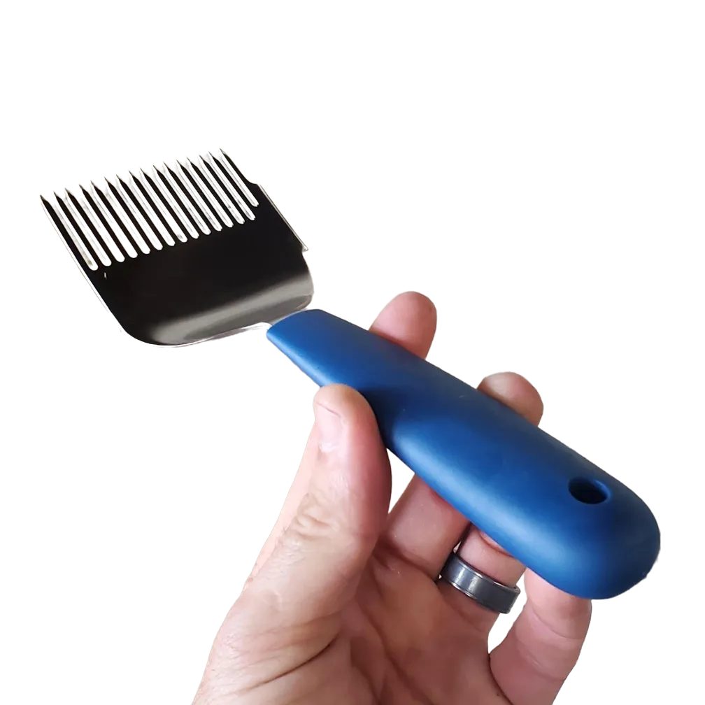 Uncapping Scratcher with Rubber Handle