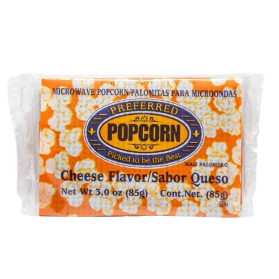 SALE CLOSE DATED | Cheese Flavored Microwave Popcorn | Box of 3 | Preferred Popcorn