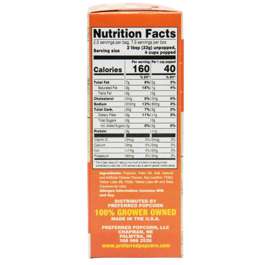 SALE CLOSE DATED | Cheese Flavored Microwave Popcorn | Box of 3 | Preferred Popcorn