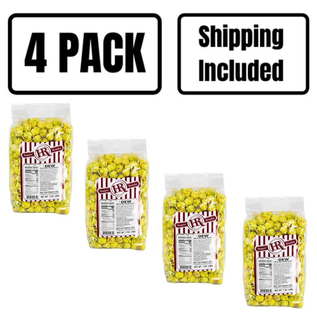 Dew Soda Popcorn | Pack of 4 | 7 oz | Shipping Included | HR Poppin' Snacks