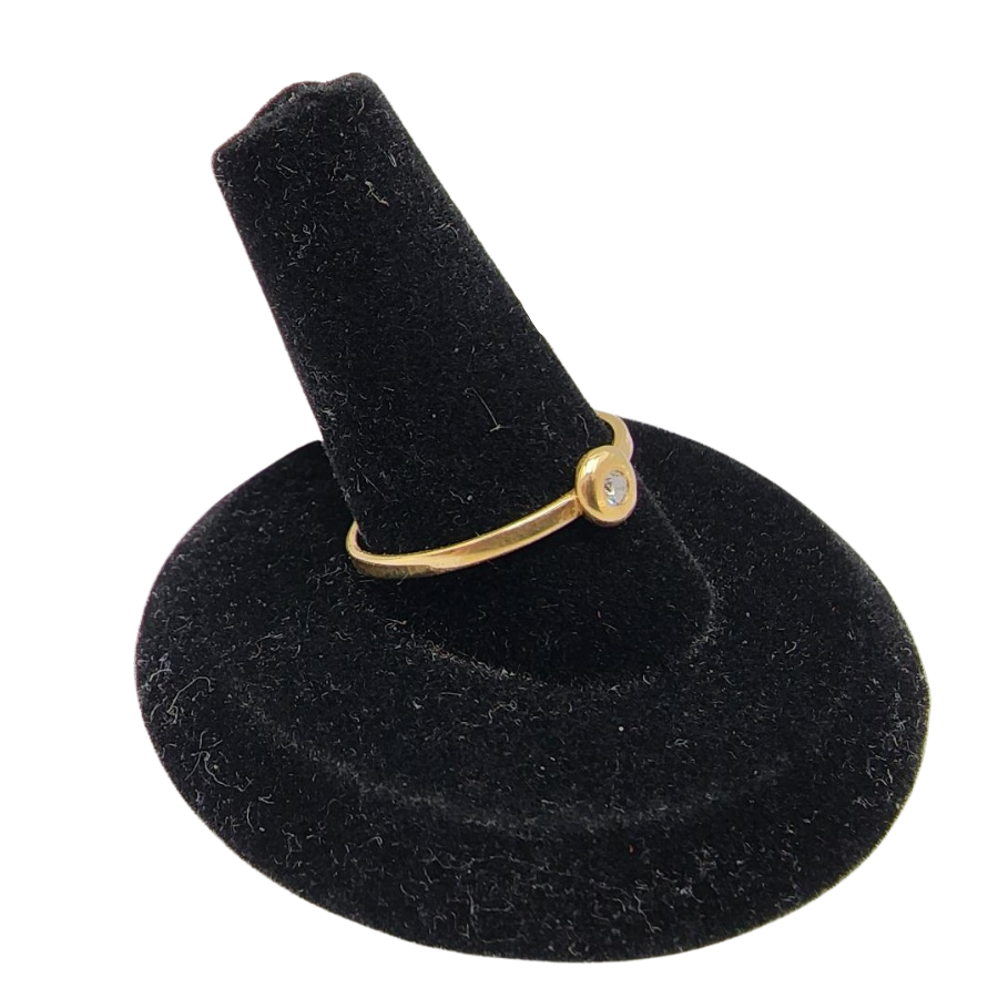Gold Diamond Ring | 14k Gold & 3 pt Diamond | Jules Jewelbox