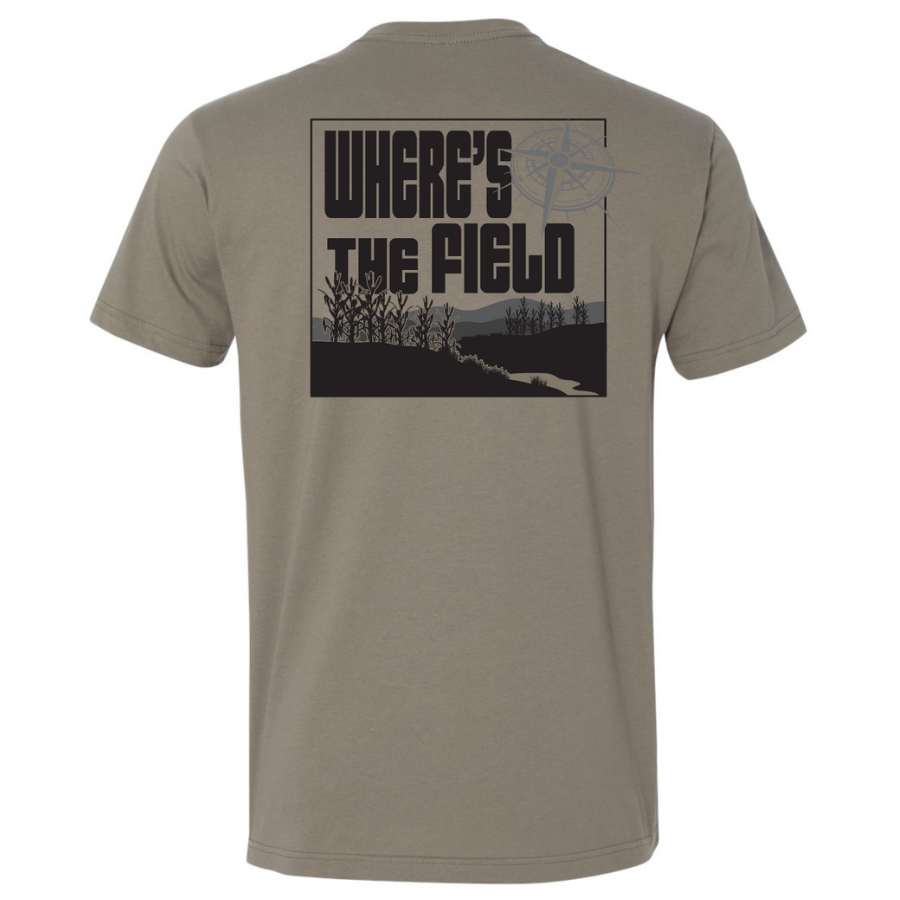 SALE | WTF (Where's The Field) T-Shirt | Warm Gray | Multiple Sizes | Screen Machine