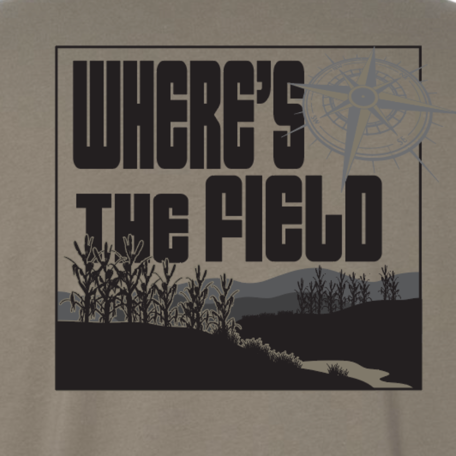 SALE | WTF (Where's The Field) T-Shirt | Warm Gray | Multiple Sizes | Screen Machine