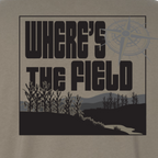 SALE | WTF (Where's The Field) T-Shirt | Warm Gray | Multiple Sizes | Screen Machine