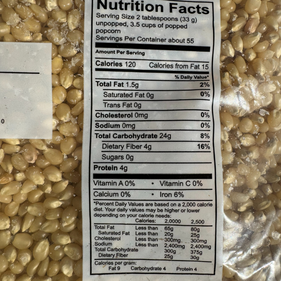 White Un-Popped Popcorn Kernels | 4 lb | Non-GMO | Popcorn County USA | North Loup Valley
