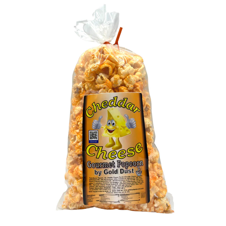 Cheddar Cheese Popped Popcorn | Pack of 2 | 2 oz | Non-GMO | Gold Dust Kettle Corn