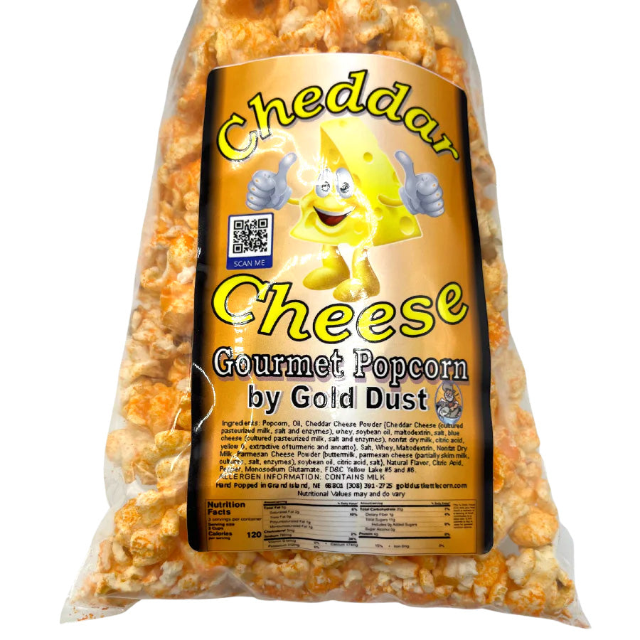 Cheddar Cheese Popcorn | Pack of 2 | 2 oz | Non-GMO | Shipping Included | Gold Dust Kettle Corn