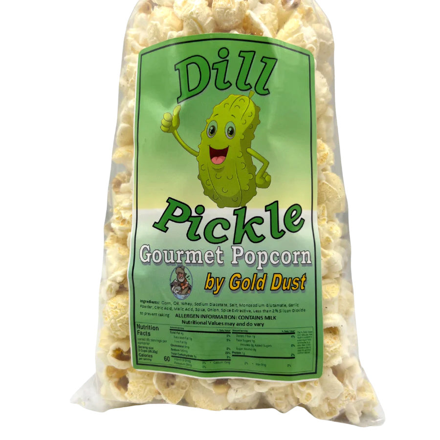 Dill Pickle Popcorn | Pack of 2 | 2 oz | Non-GMO | Gold Dust Kettle Corn