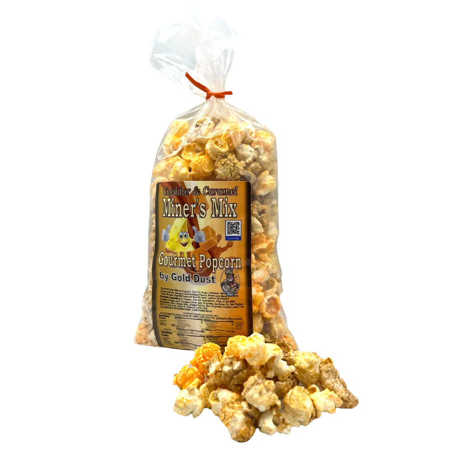 Miner's Mix Caramel & Cheese Popcorn Mix | Pack of 4 | Non-GMO | Shipping Included | Gold Dust Kettle Corn