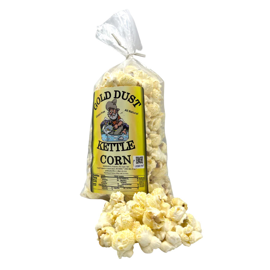 Kettle Corn | Pack of 4 | 2.5 oz | Non-GMO | Shipping Included | Gold Dust Kettle Corn