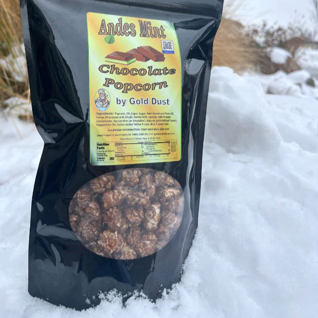 Mint Chocolate Covered Popcorn | Pack of 3 | 6 oz | Non-GMO | Gold Dust Kettle Corn