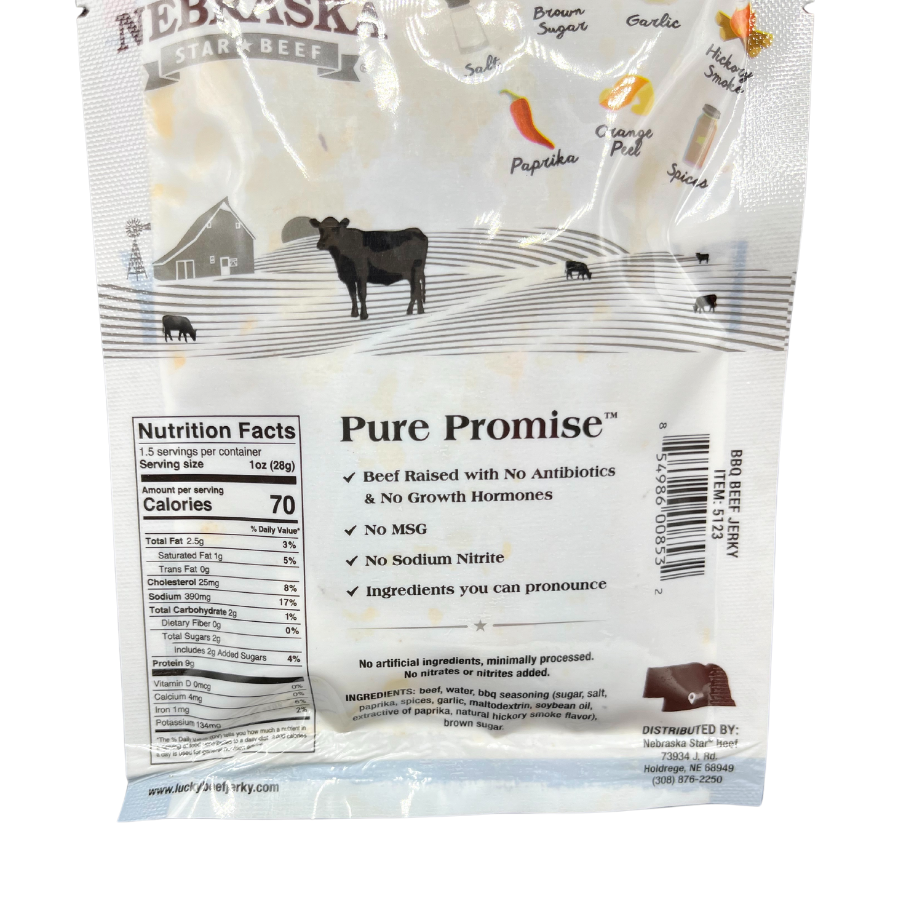 BBQ Beef Jerky | 1.5 oz | Nebraska Star Beef