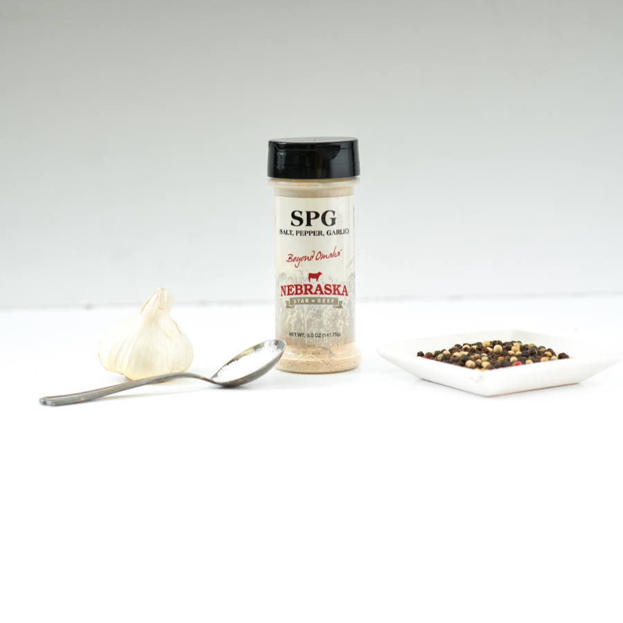 Salt, Pepper, Garlic Seasoning | Pack of 6 | 5 oz |  Shipping Included | Nebraska Star Beef