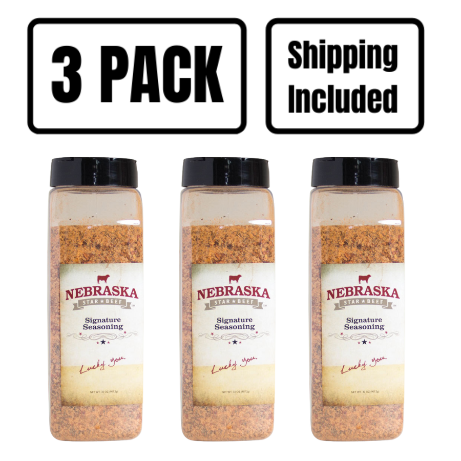 Signature Steak Seasoning | Pack of 3 | 32 oz | Shipping Included | Nebraska Star Beef