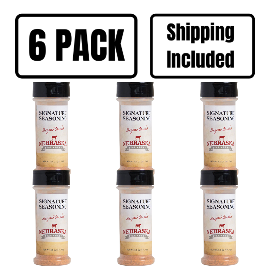 Signature Steak Seasoning | Pack of 6 | 5 oz | Shipping Included | Nebraska Star Beef