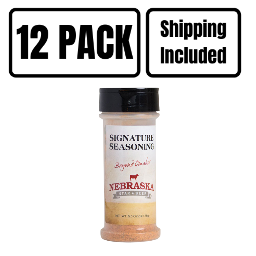Signature Steak Seasoning | Pack of 12 | 5 oz | Shipping Included | Nebraska Star Beef