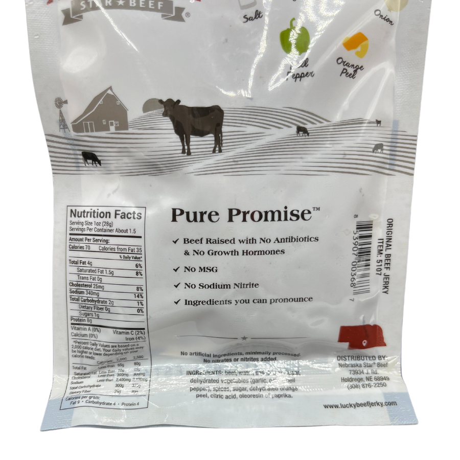 Original Beef Jerky | Pack of 6 | 1.5 oz | Nebraska Star Beef