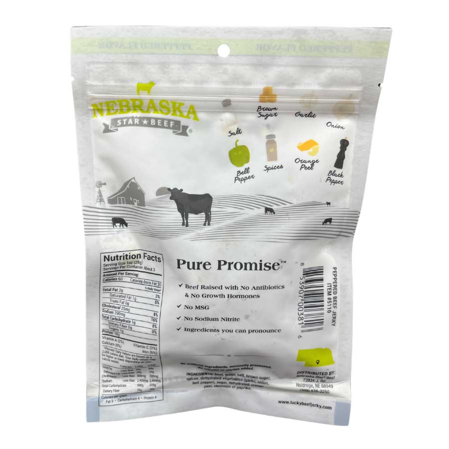 Black Pepper Beef Jerky | 3 oz | Nebraska Star Beef