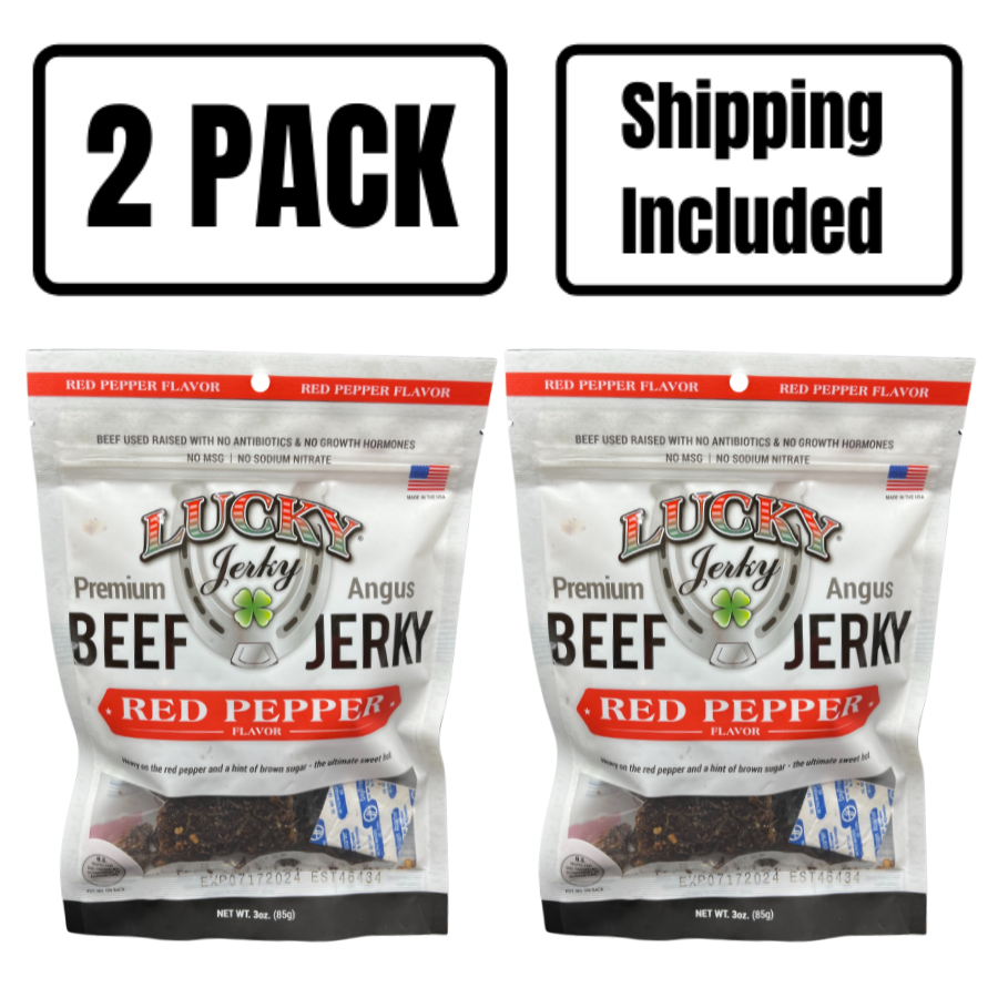 Red Pepper Beef Jerky | Pack of 2 | 3 oz | Shipping Included | Nebraska Star Beef