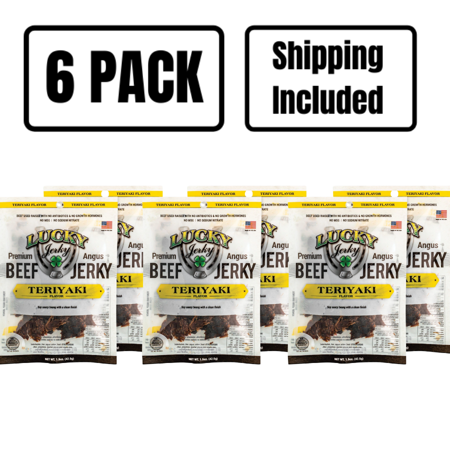 Teriyaki Beef Jerky | Pack of 6 | 1.5 oz | Shipping Included | Nebraska Star Beef