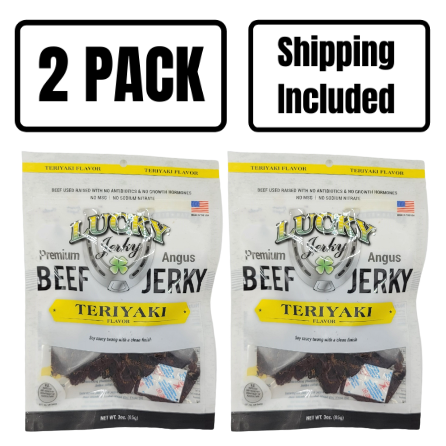 Teriyaki Beef Jerky | Pack of 2 | 3 oz | Shipping Included | Nebraska Star Beef