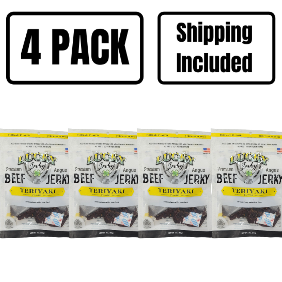 Teriyaki Beef Jerky | Pack of 4 | 3 oz | Shipping Included | Nebraska Star Beef